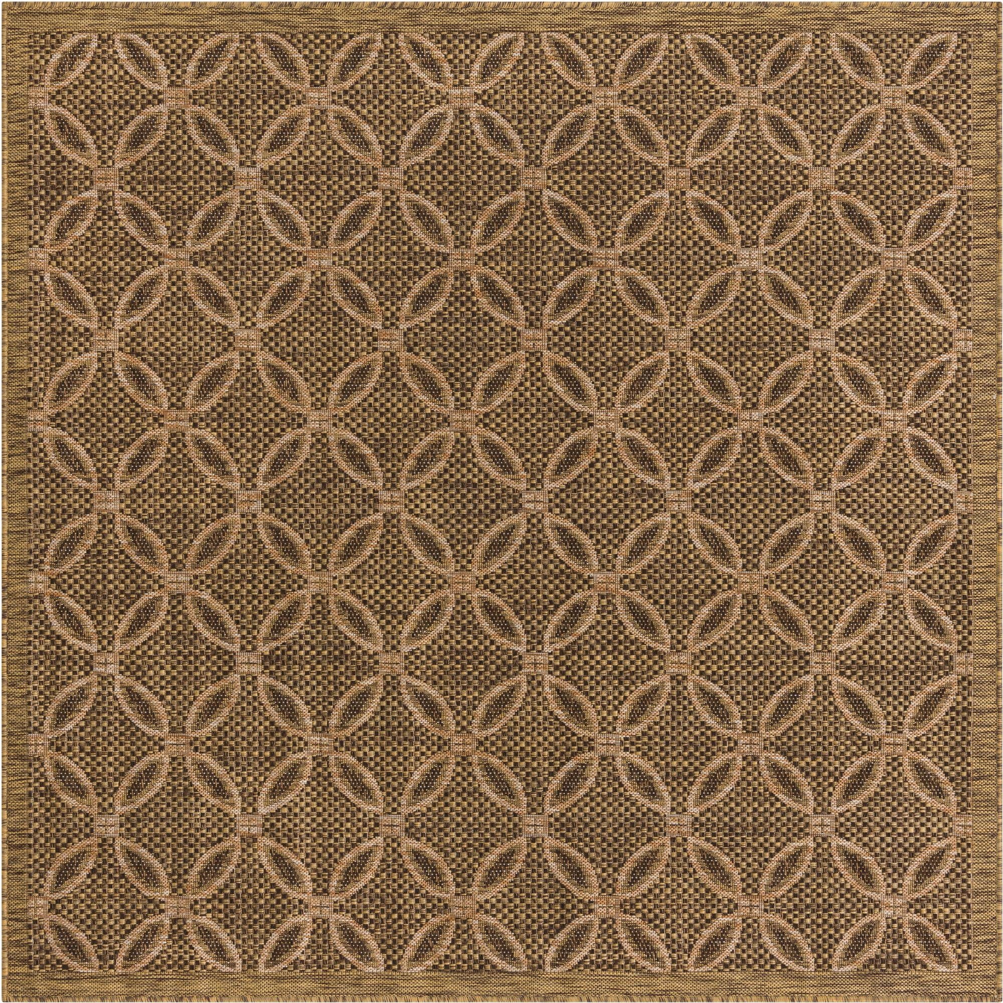 185cm x 185cm  Washable Lattice Indoor / Outdoor Square Rug