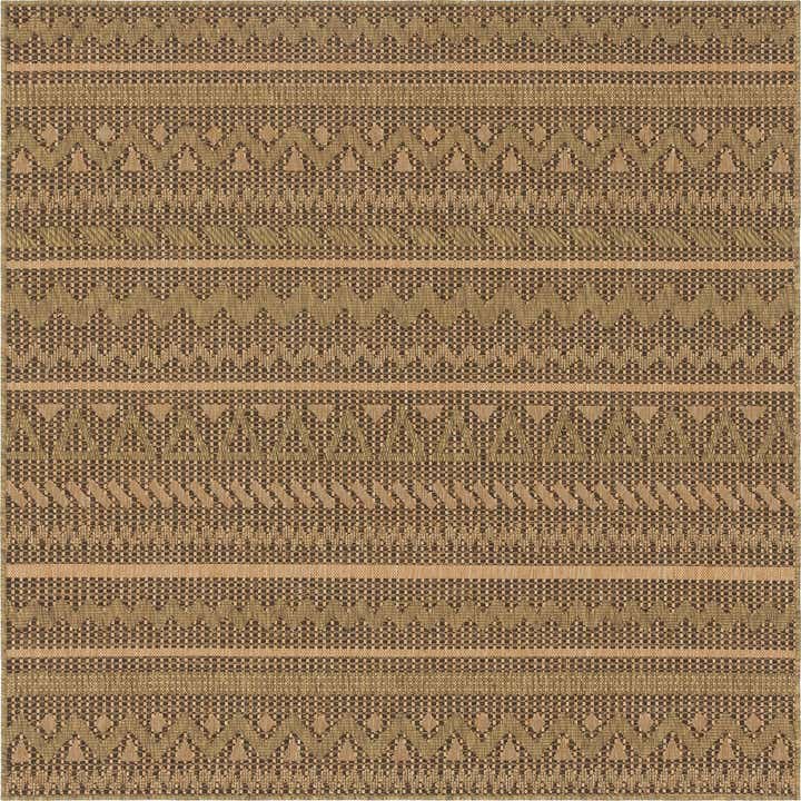 6' x 6' Easy-Clean Modern Indoor / Outdoor Square Rug