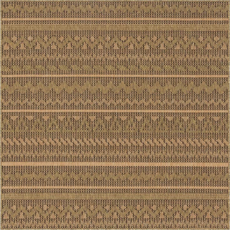 Detail image of 6' x 6' Easy-Clean Modern Indoor / Outdoor Square Rug