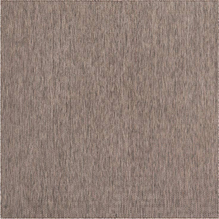 Detail image of 7' 10 x 7' 10 Easy-Clean Solid Indoor / Outdoor Square Rug