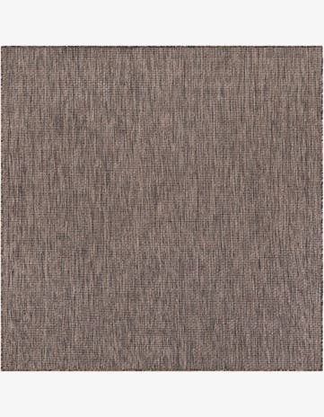 6' x 6' Easy-Clean Solid Indoor / Outdoor Square Rug