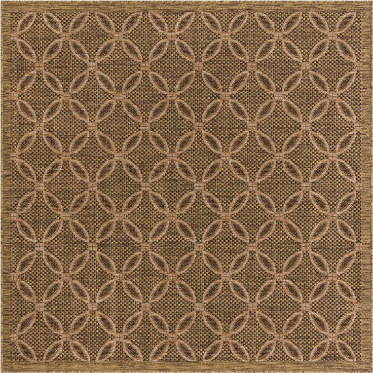 Detail image of 6' x 6' Easy-Clean Trellis Indoor / Outdoor Square Rug
