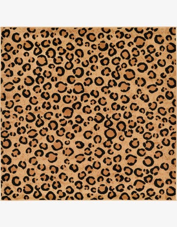 Light Brown Savannah Square Rug