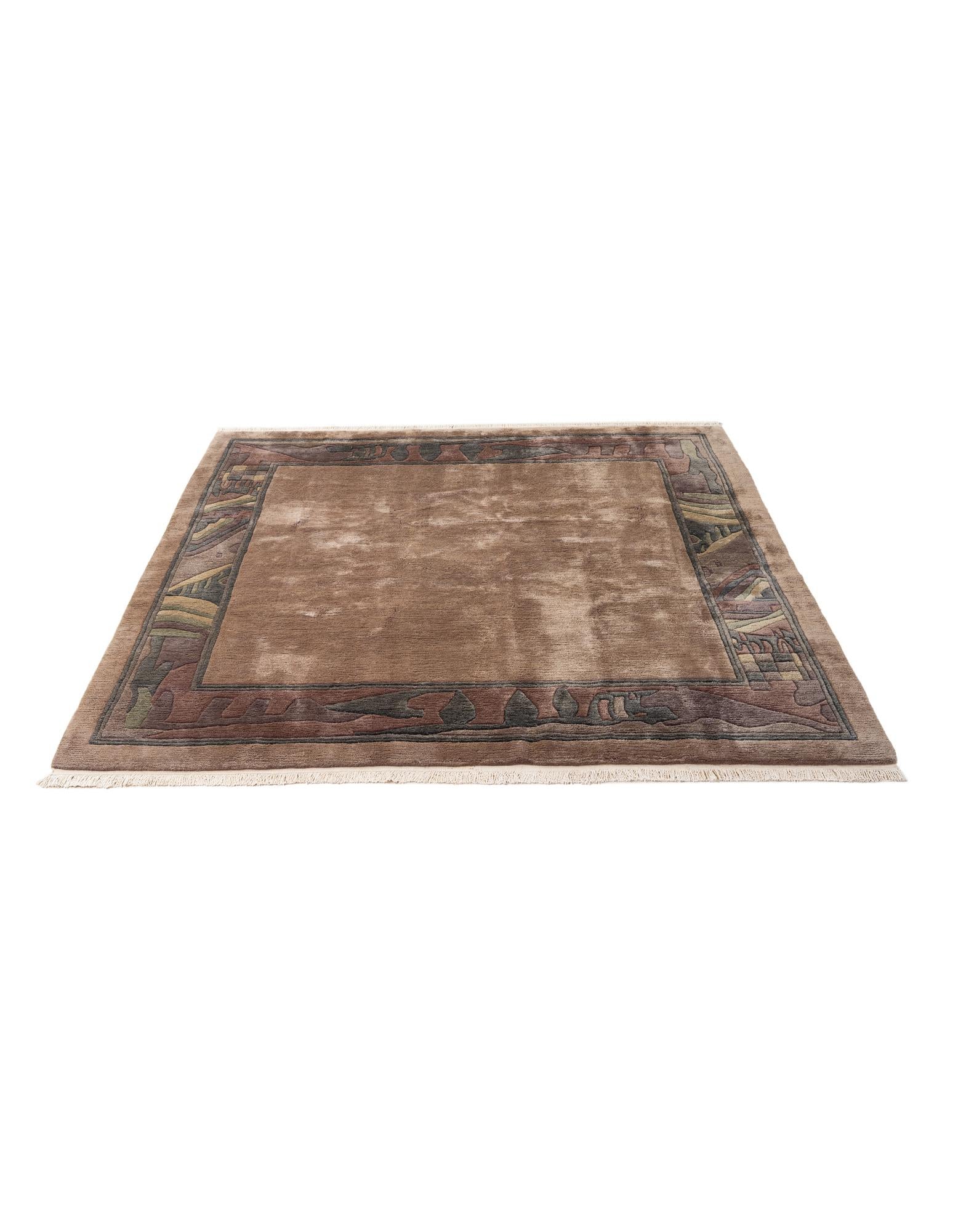 6' 5 x 6' 5 Hand Knotted Tibet Wool Square Rug