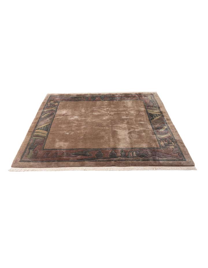 6' 5 x 6' 5 Hand Knotted Tibet Wool Square Rug