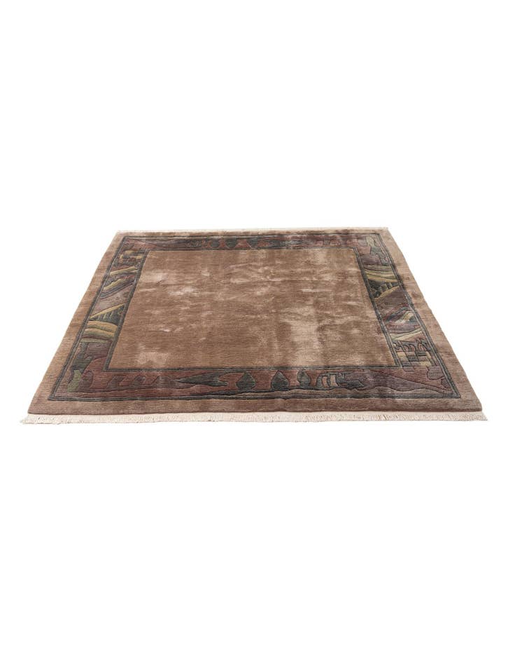 Detail image of 6' 5 x 6' 5 Hand Knotted Tibet Wool Square Rug