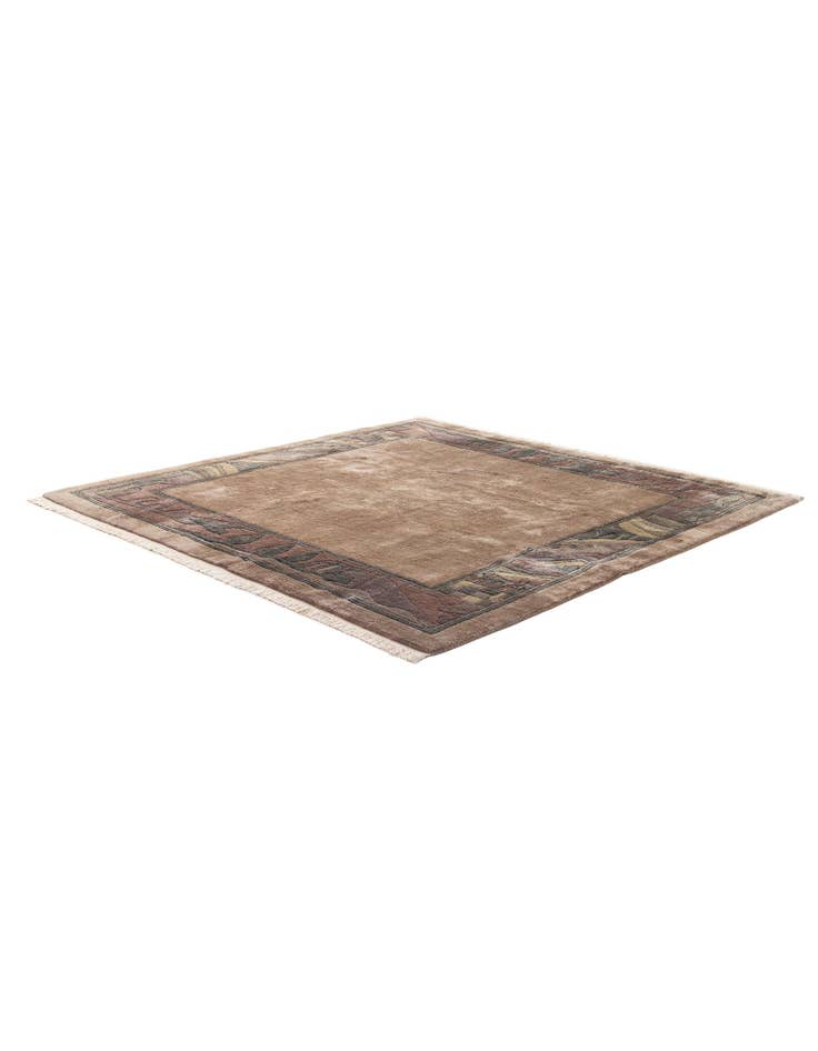 Detail image of 6' 5 x 6' 5 Hand Knotted Tibet Wool Square Rug