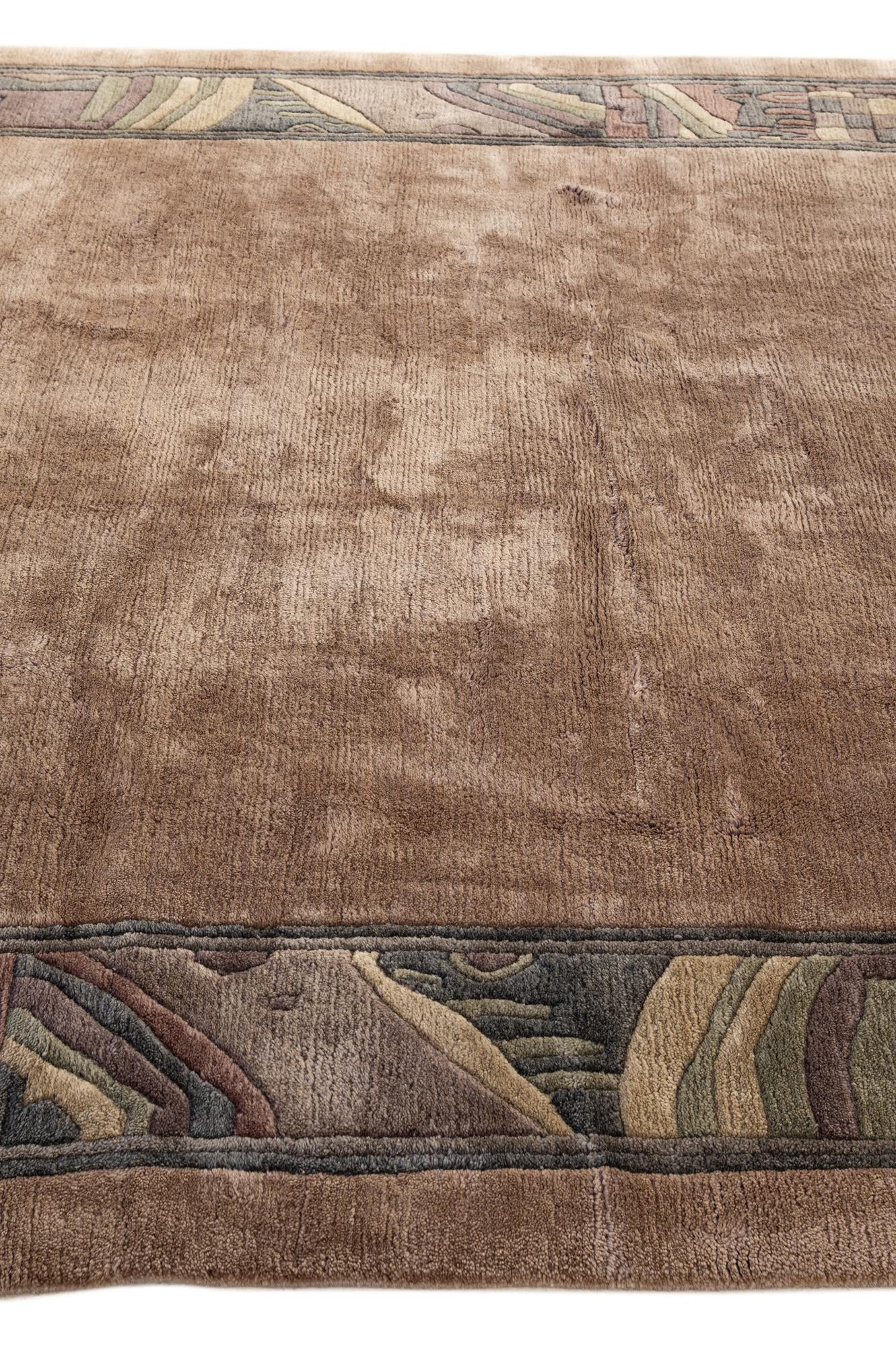 6' 5 x 6' 5 Hand Knotted Tibet Wool Square Rug