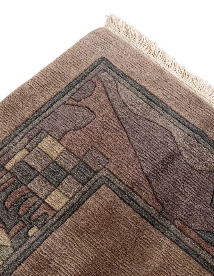 Detail image of 6' 5 x 6' 5  Hand Knotted Tibet Wool Square Rug
