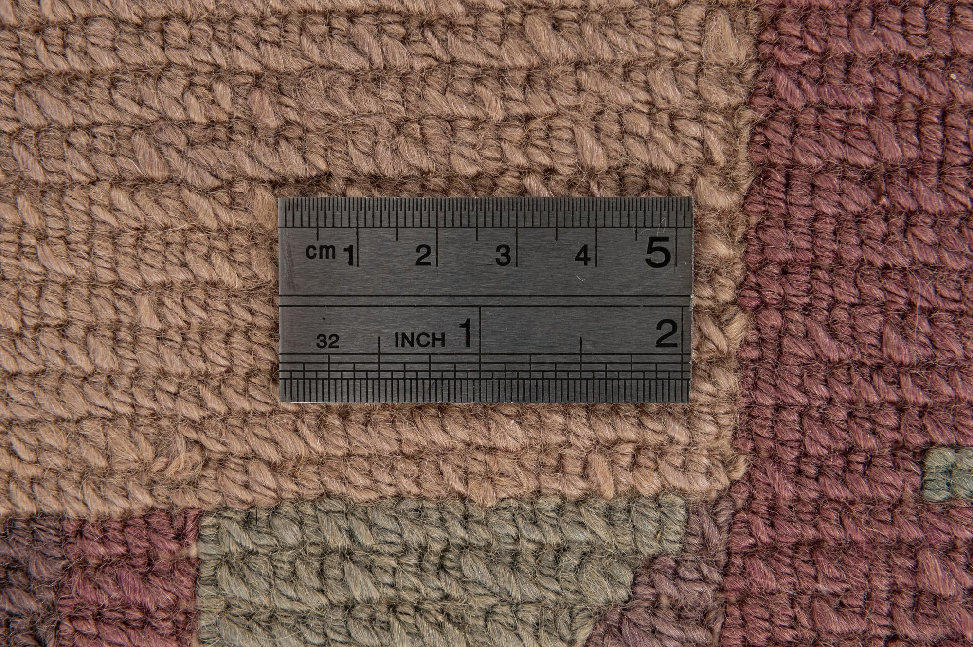 6' 9 x 7' 3 Hand Knotted Tibet Wool Square Rug