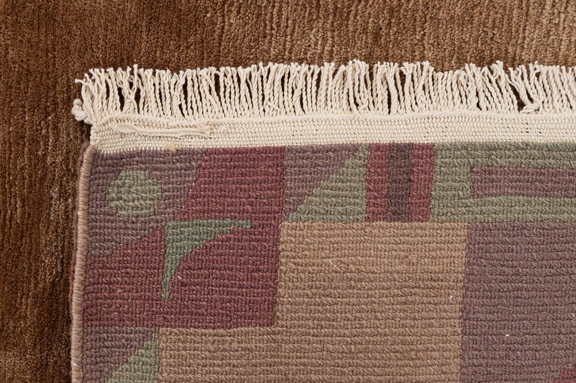 6' 9 x 7' 3 Hand Knotted Tibet Wool Square Rug