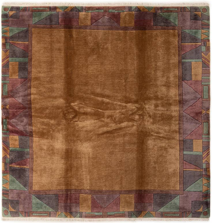 Detail image of 8' 3 x 8' 3 Hand Knotted Tibet Wool Square Rug