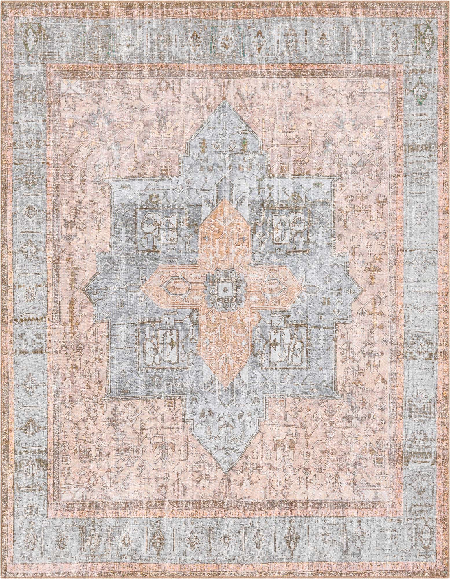 7' 6 x 7' 6 Washable Timeless Square Rug