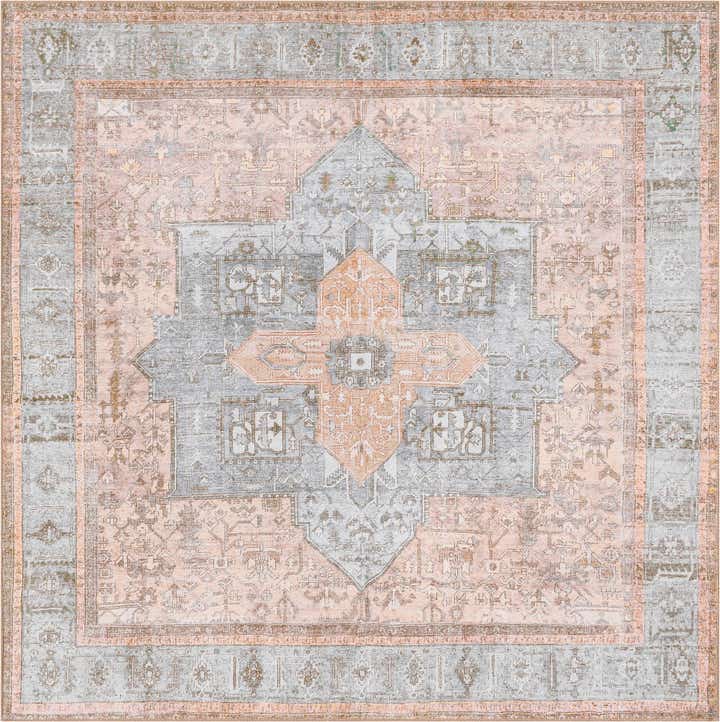 7' 6 x 7' 6 Washable Timeless Square Rug