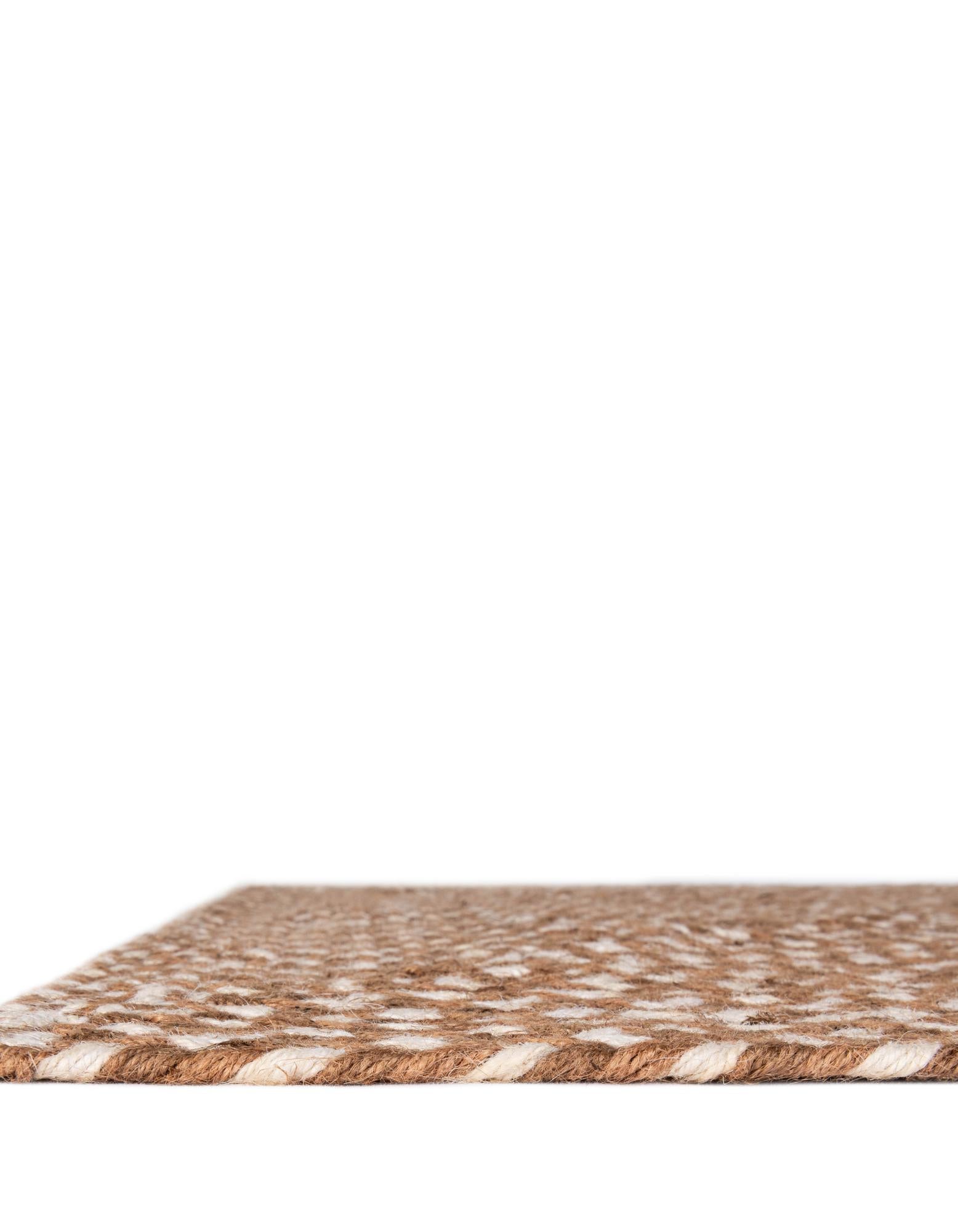 7' 10 x 7' 10 Handmade Tweed Braided Jute Square Rug