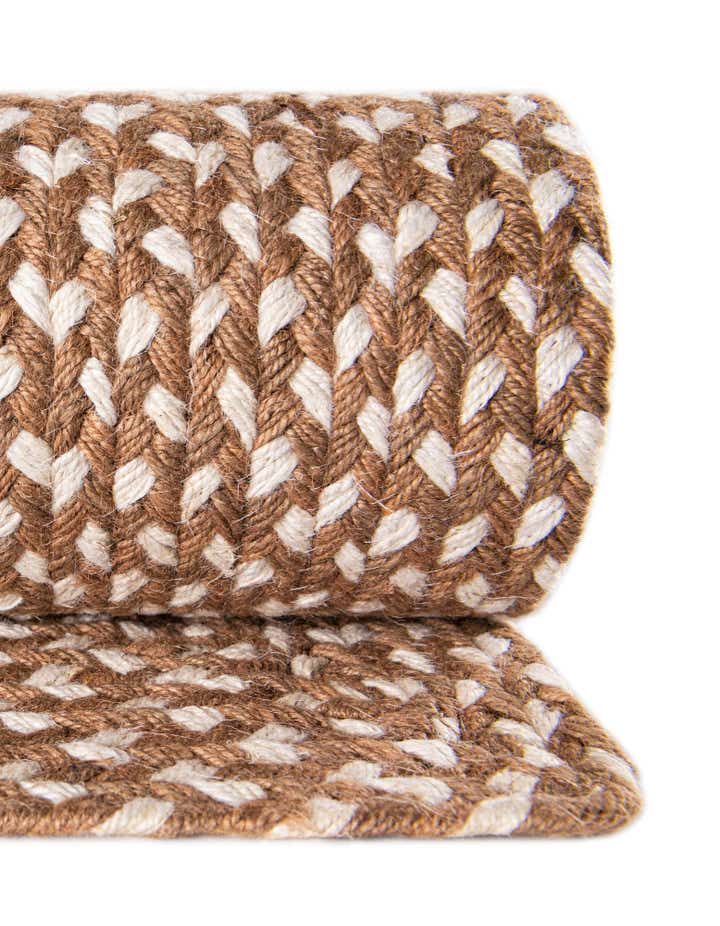 240cm x 240cm Fait main Tweed Braided Jute Tapis Carré