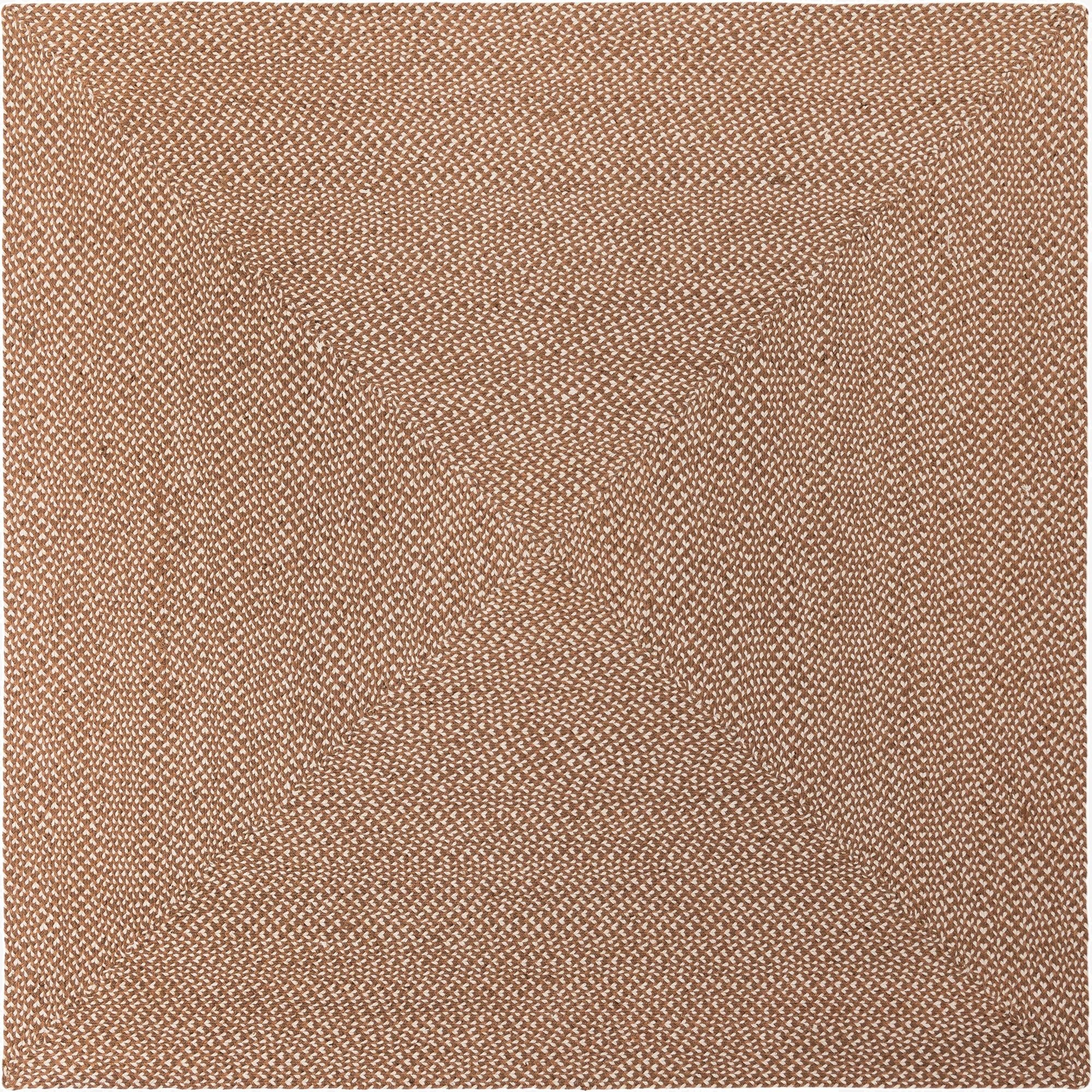 7' 10 x 7' 10  Hand Tweed Braided Jute Square Rug