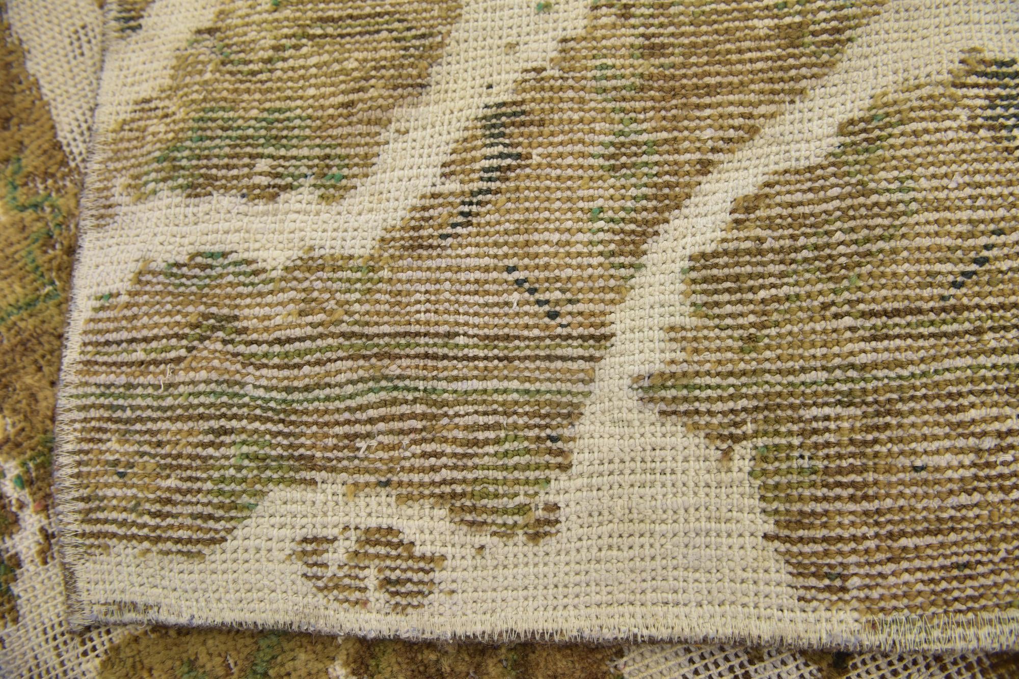 6' 10 x 7' 7 Hand Knotted Ultra Vintage Persian Wool Square Rug