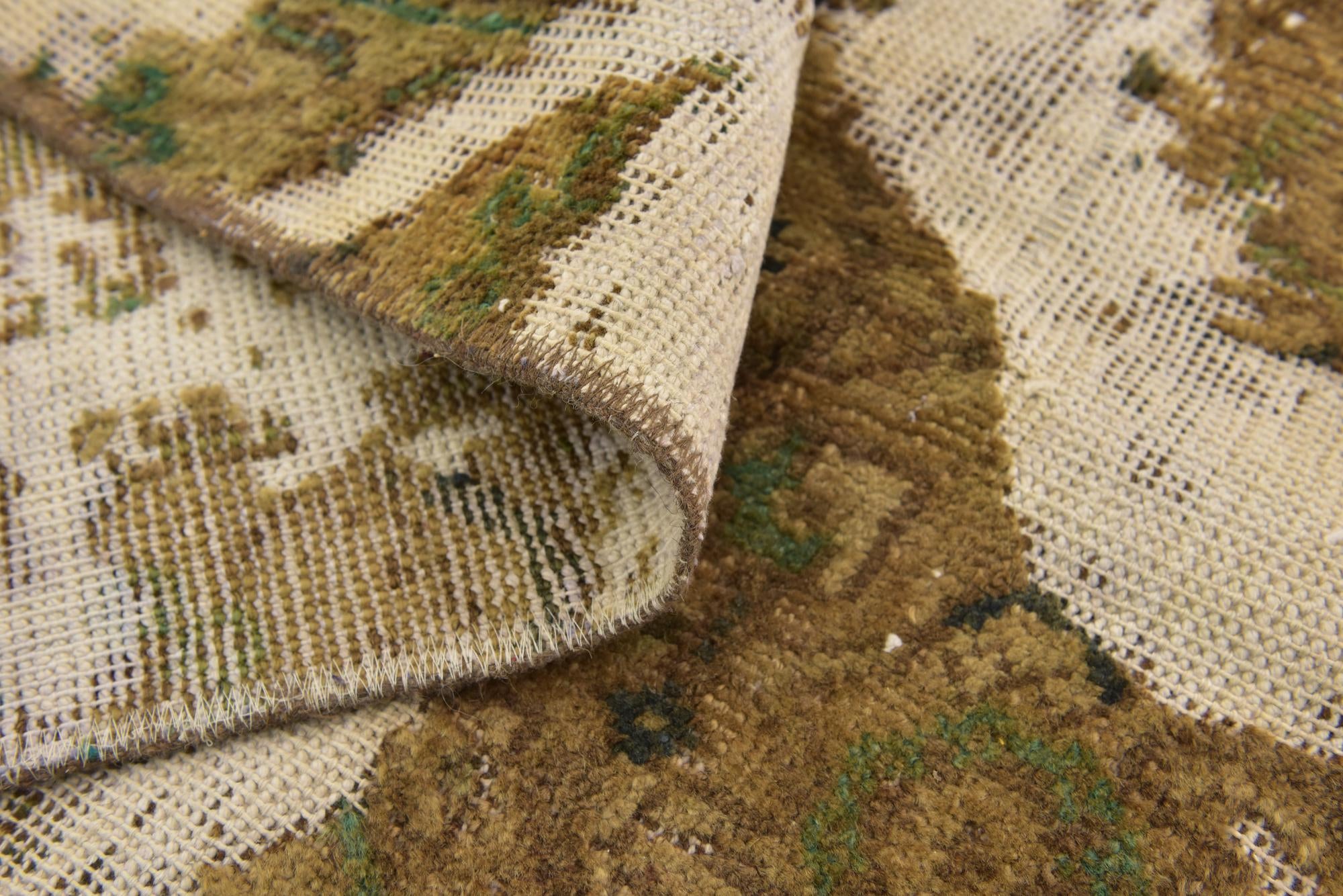 6' 10 x 7' 7 Hand Knotted Ultra Vintage Persian Wool Square Rug
