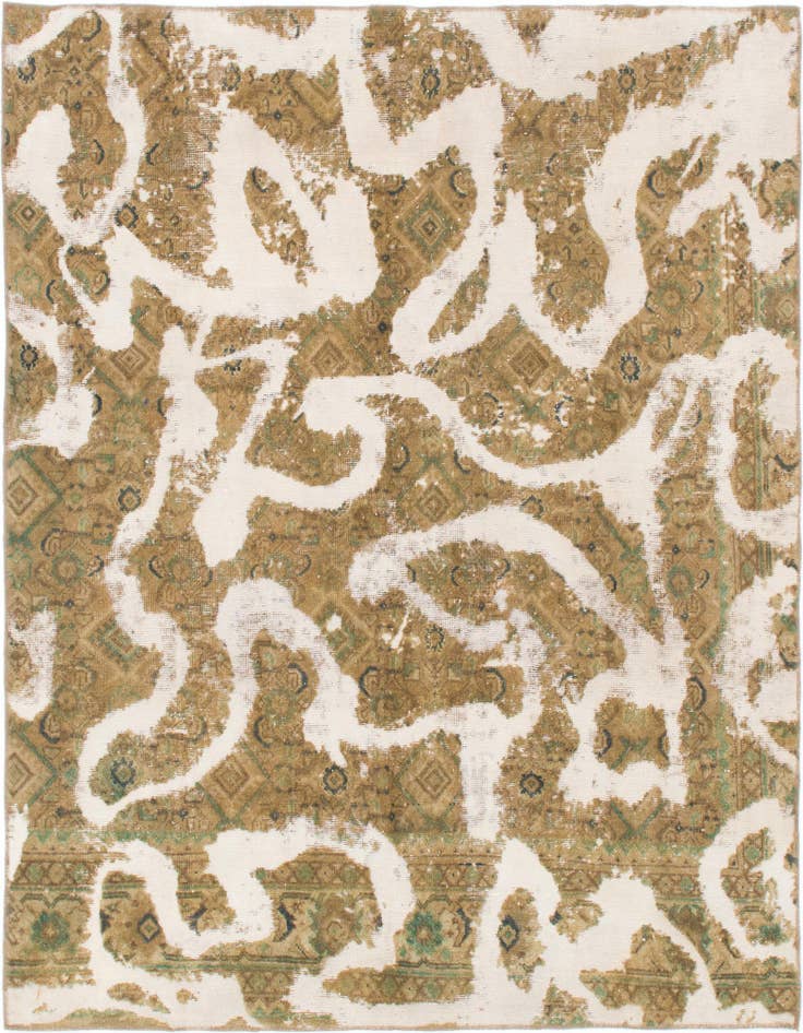 Detail image of 6' 10 x 7' 7 Hand Knotted Ultra Vintage Persian Wool Square Rug