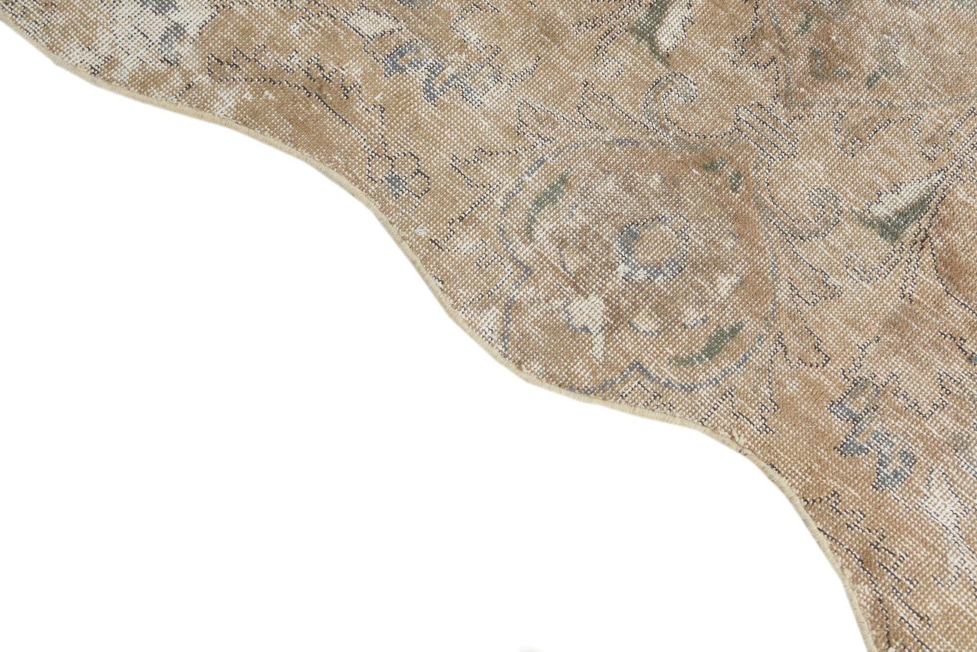 9' x 9' 10 Hand Knotted Ultra Vintage Persian Wool Square Rug