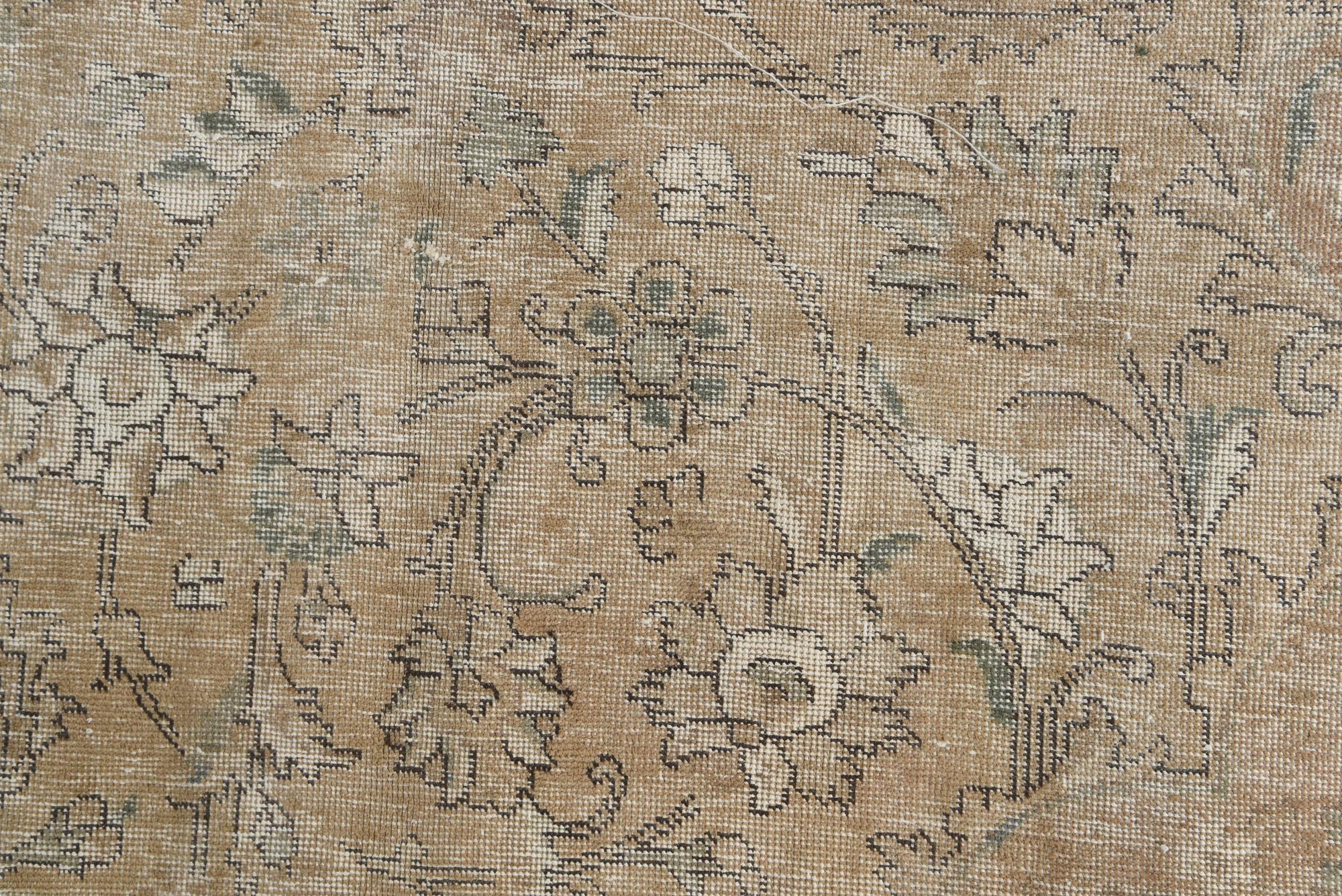 9' x 9' 10 Hand Knotted Ultra Vintage Persian Wool Square Rug
