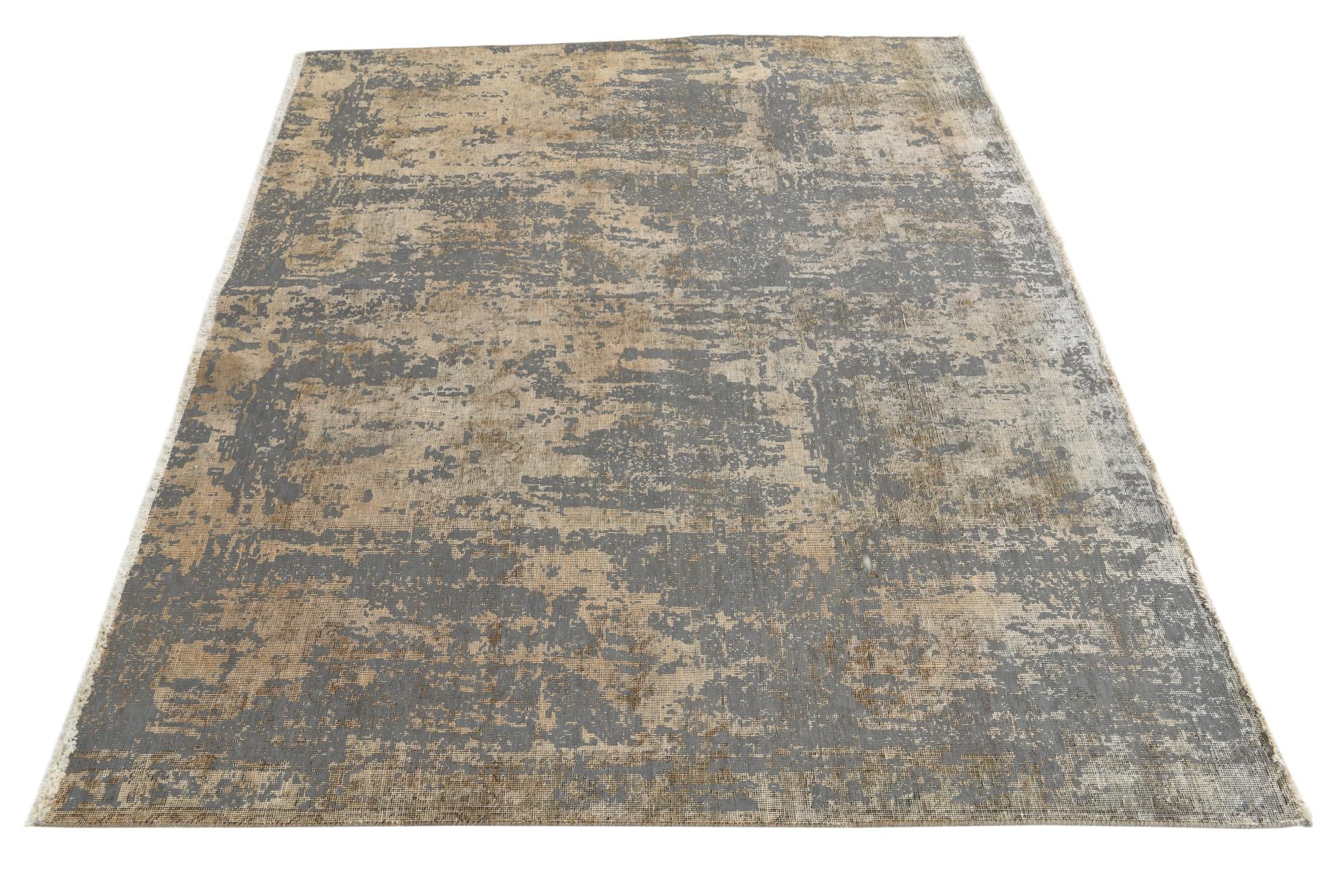 5' 5 x 6' 1 Hand Knotted Ultra Vintage Persian Wool Square Rug