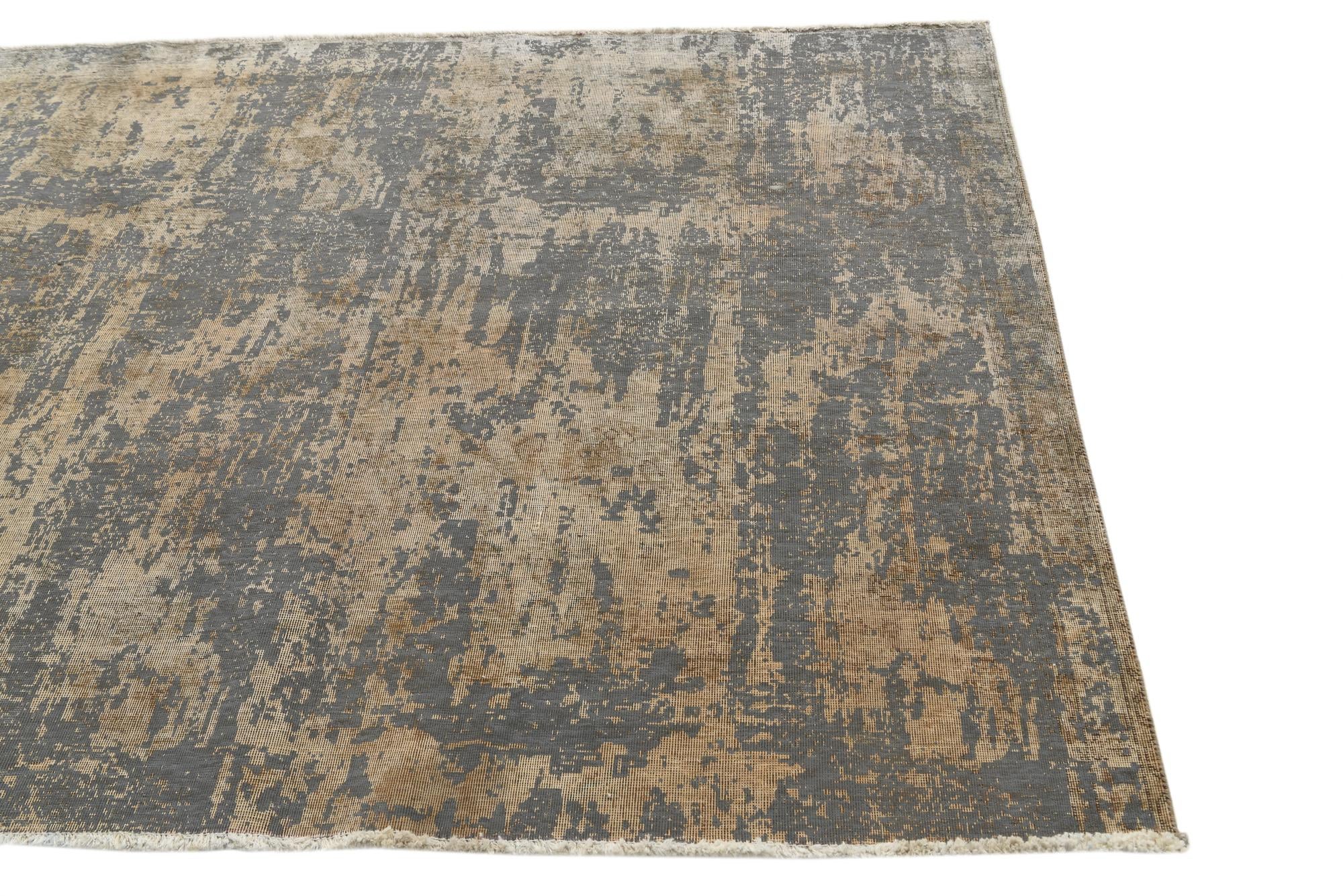 5' 5 x 6' 1 Hand Knotted Ultra Vintage Persian Wool Square Rug