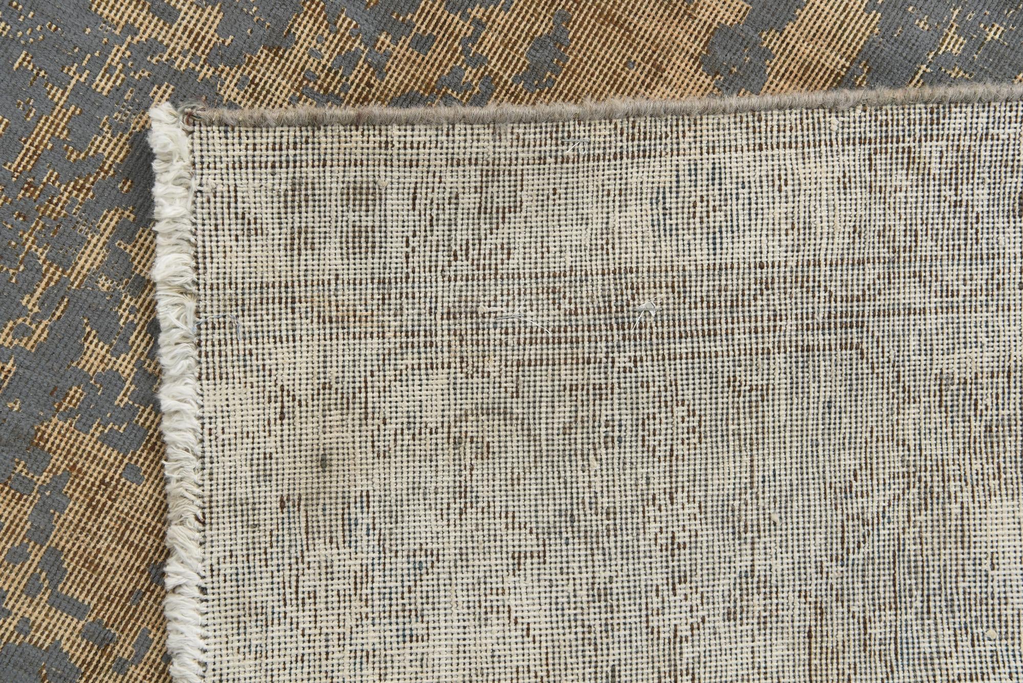 5' 5 x 6' 1 Hand Knotted Ultra Vintage Persian Wool Square Rug