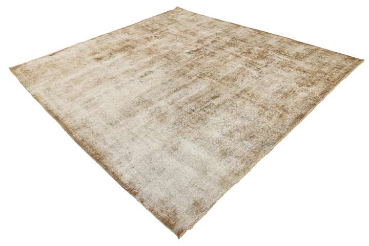 8' 5 x 9' 3 Hand Knotted Ultra Vintage Persian Wool Square Rug