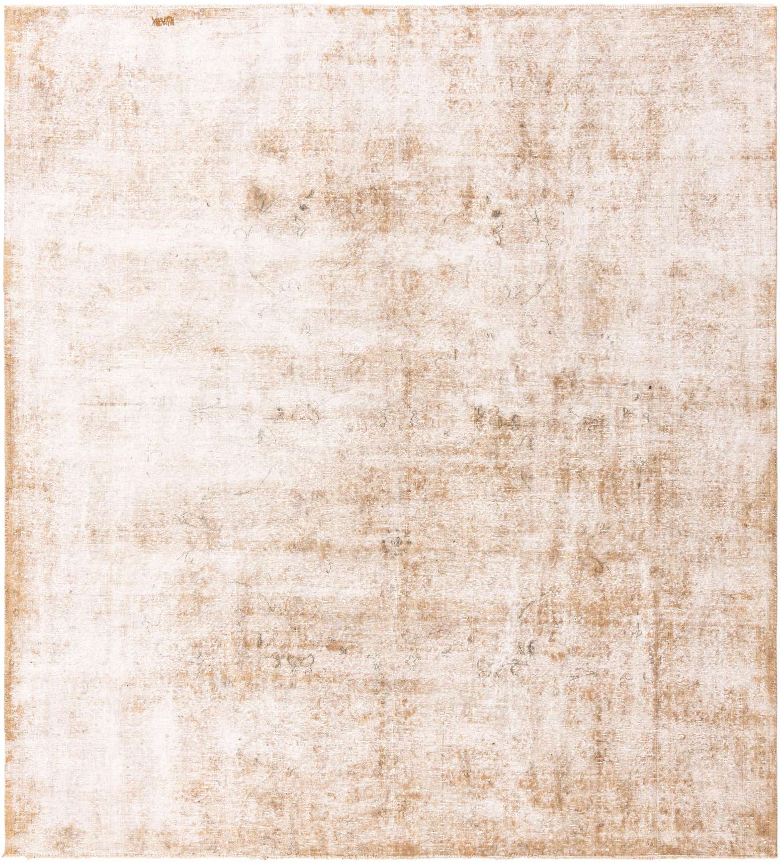8' 5 x 9' 3 Hand Knotted Ultra Vintage Persian Wool Square Rug