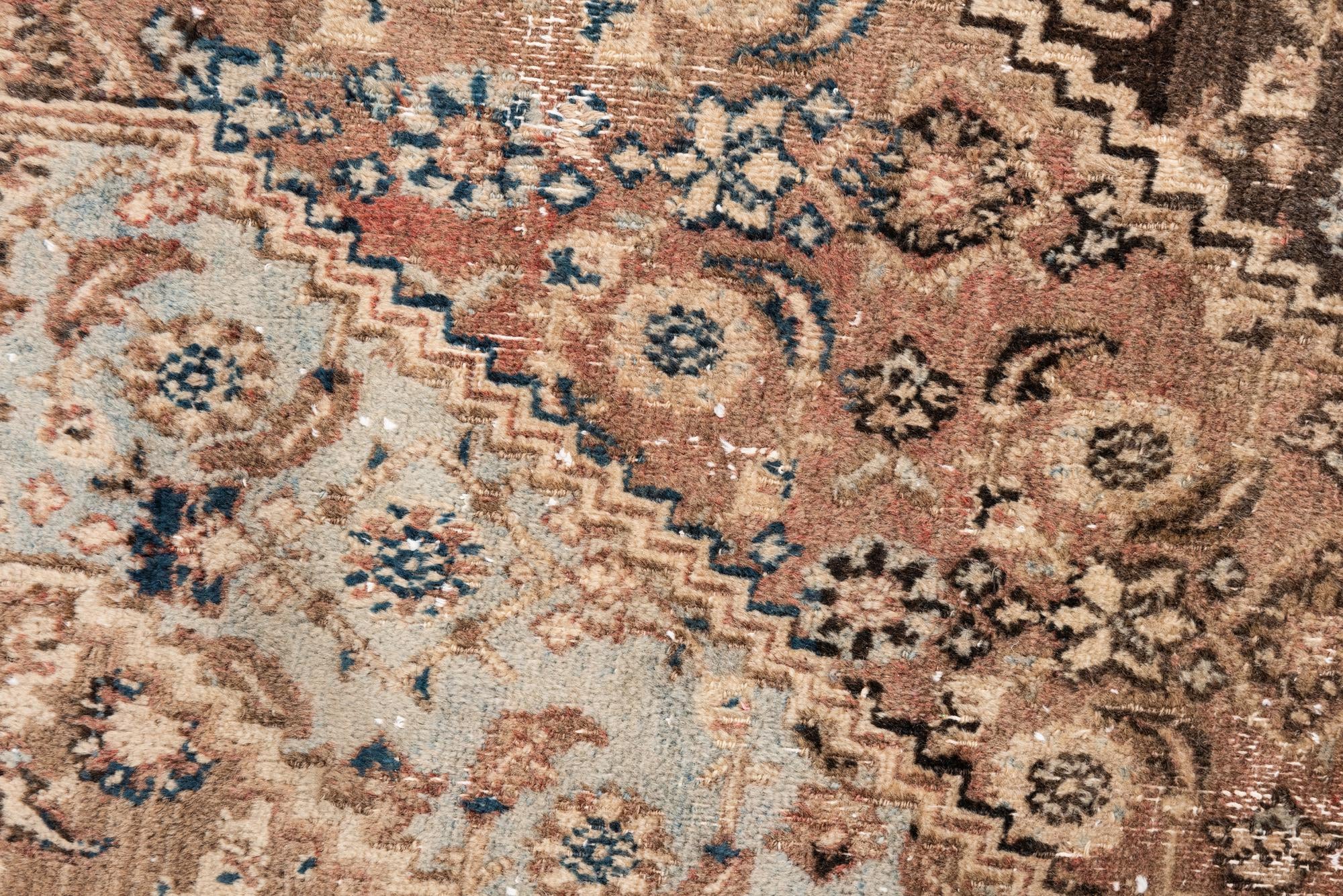 6' 7 x 7' Hand Knotted Ultra Vintage Persian Wool Square Rug