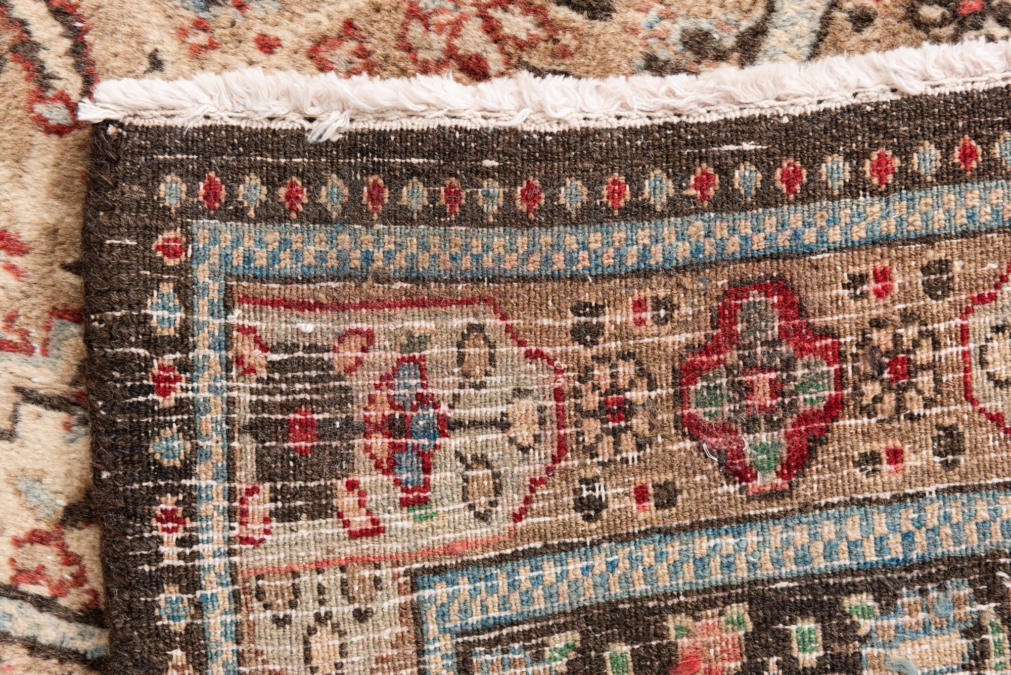 6' 7 x 7' Hand Knotted Ultra Vintage Persian Wool Square Rug