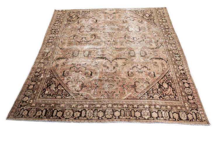Detail image of 9' 3 x 10' Hand Knotted Ultra Vintage Persian Wool Square Rug