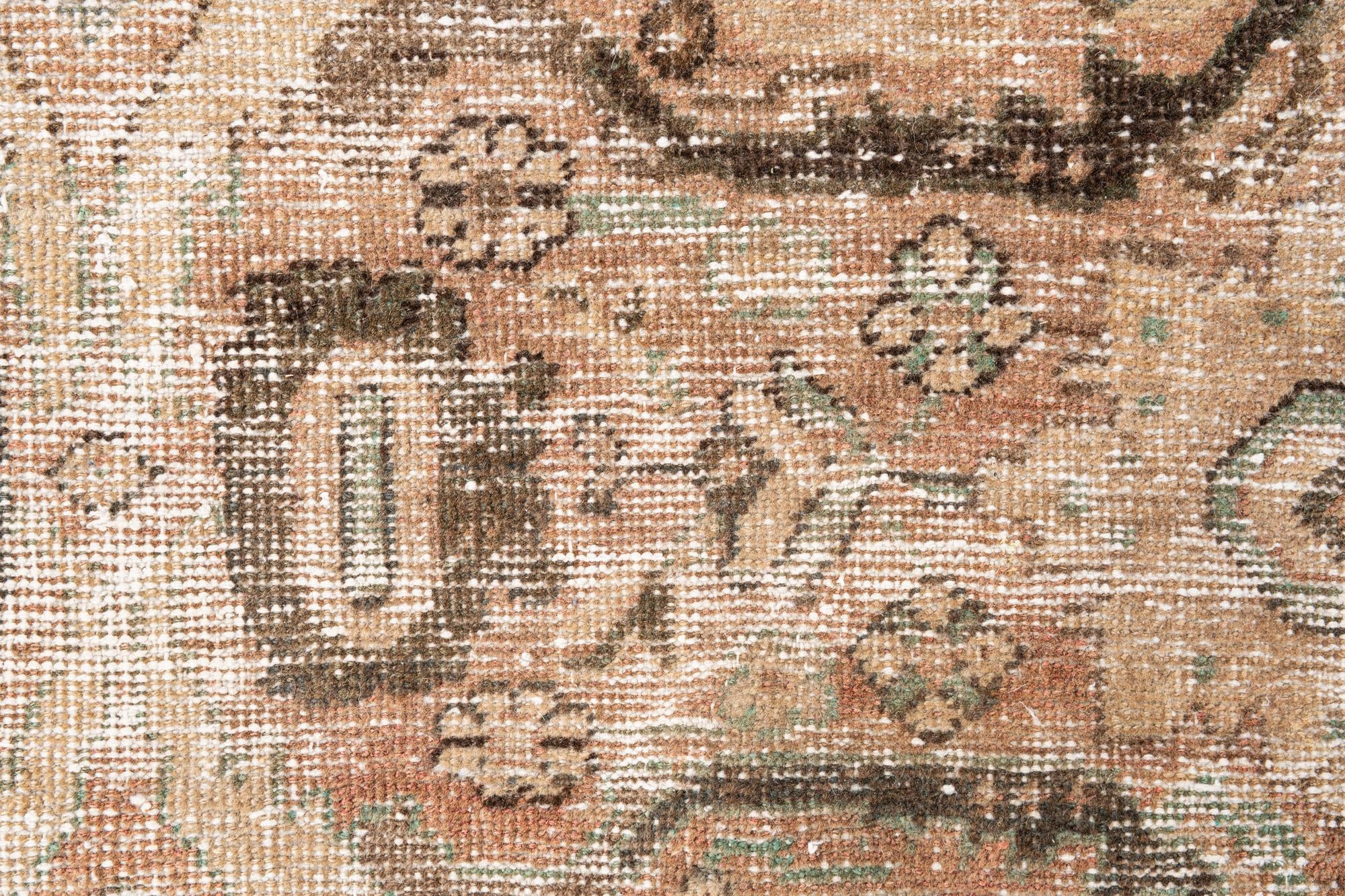 9' 3 x 10' Hand Knotted Ultra Vintage Persian Wool Square Rug