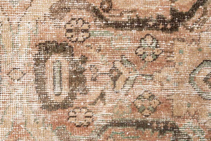 9' 3 x 10' Hand Knotted Ultra Vintage Persian Wool Square Rug