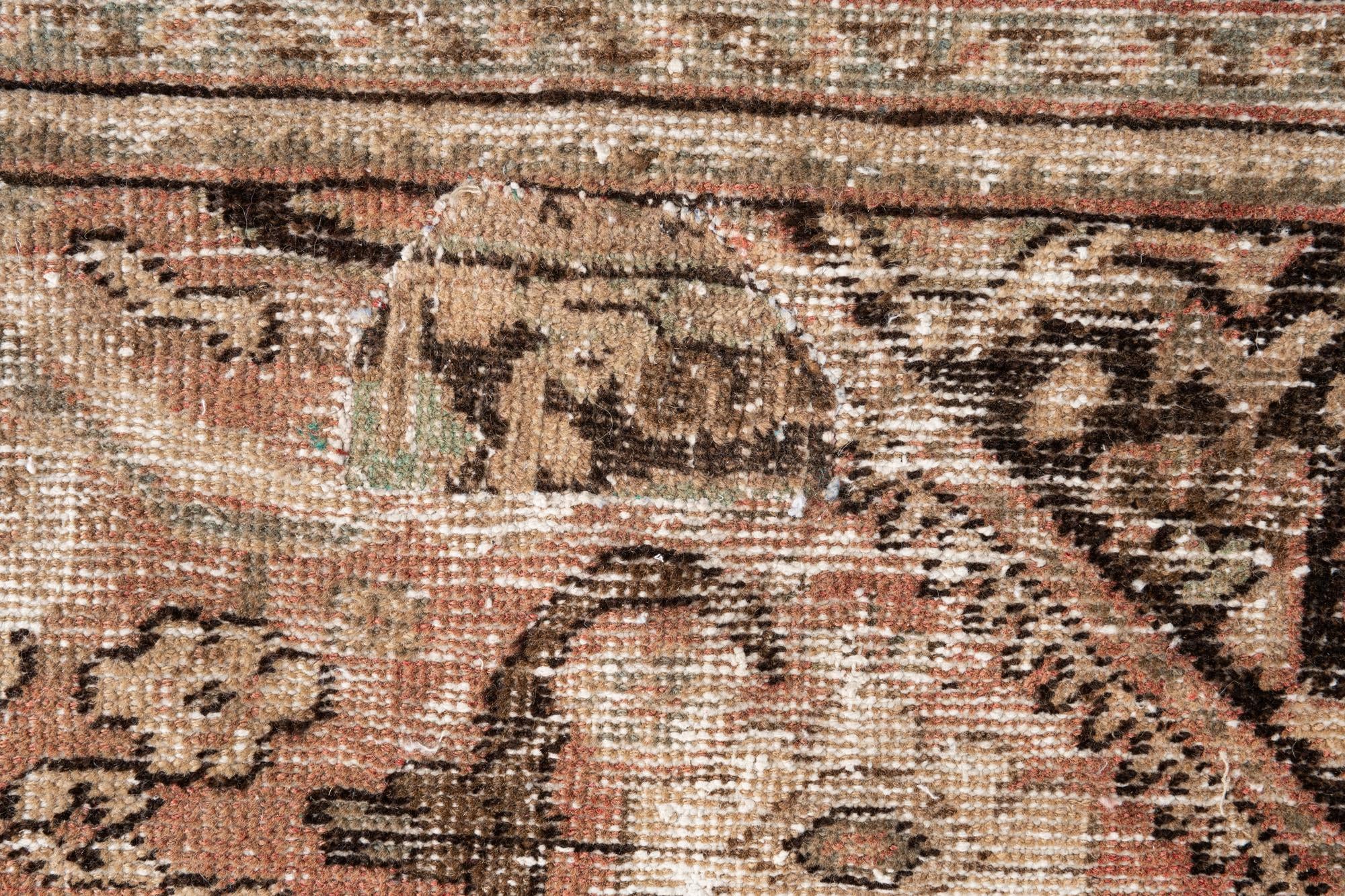 9' 3 x 10' Hand Knotted Ultra Vintage Persian Wool Square Rug