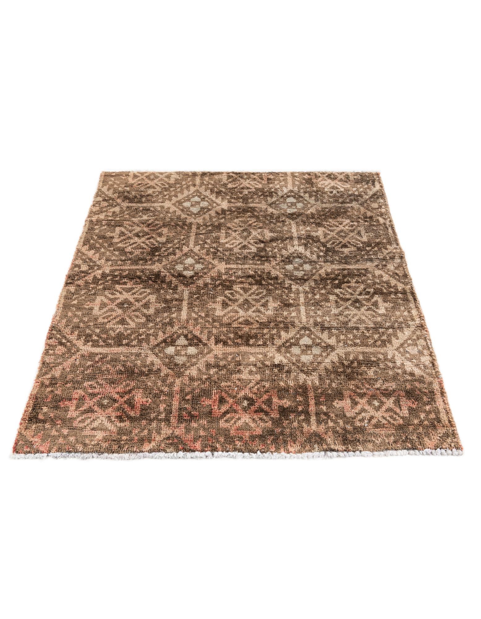 3' 6 x 3' 10 Hand Knotted Ultra Vintage Persian Wool Square Rug