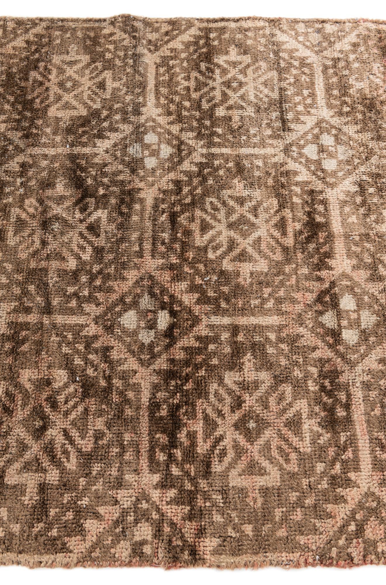 3' 6 x 3' 10 Hand Knotted Ultra Vintage Persian Wool Square Rug