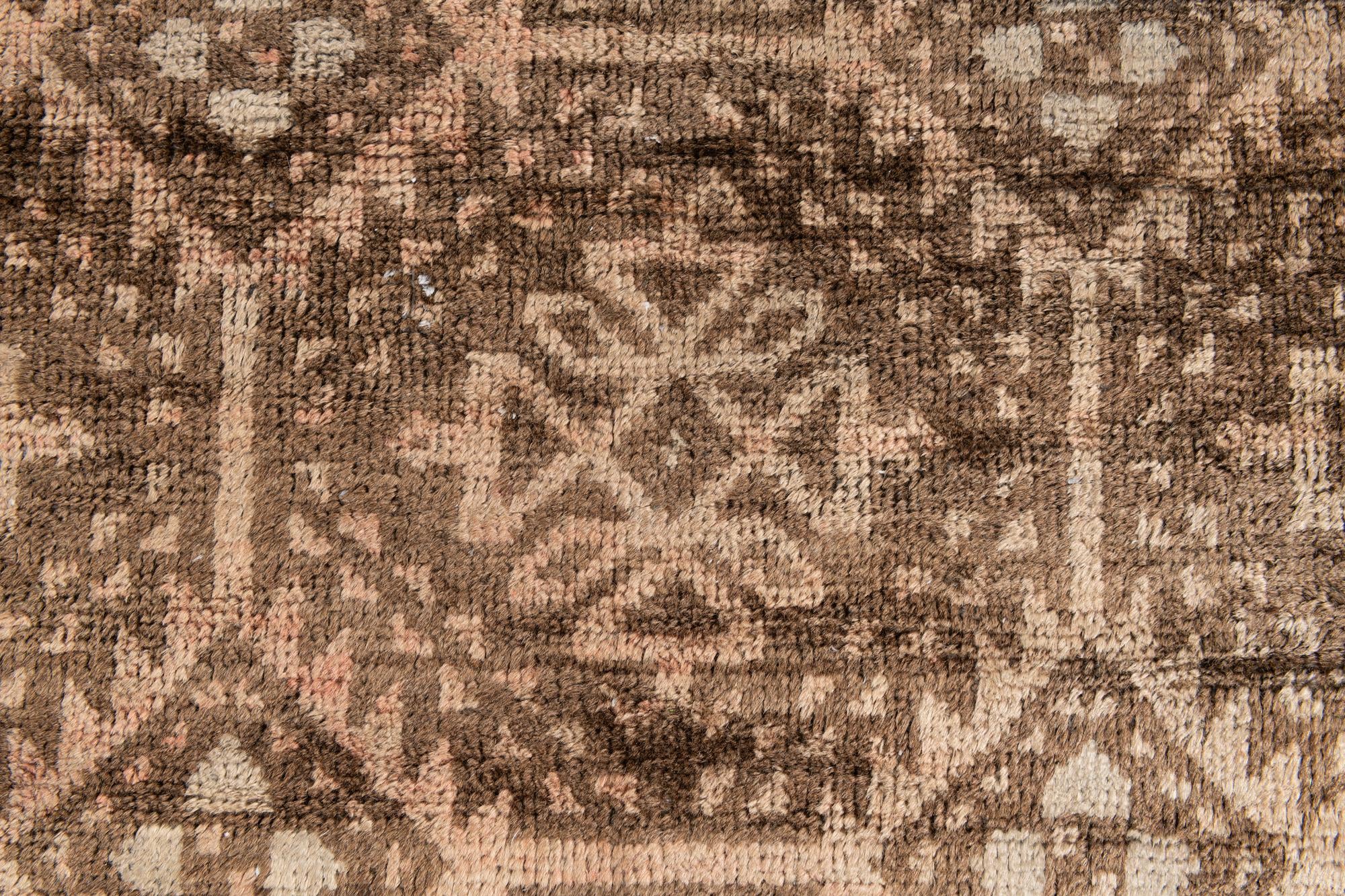 3' 6 x 3' 10 Hand Knotted Ultra Vintage Persian Wool Square Rug