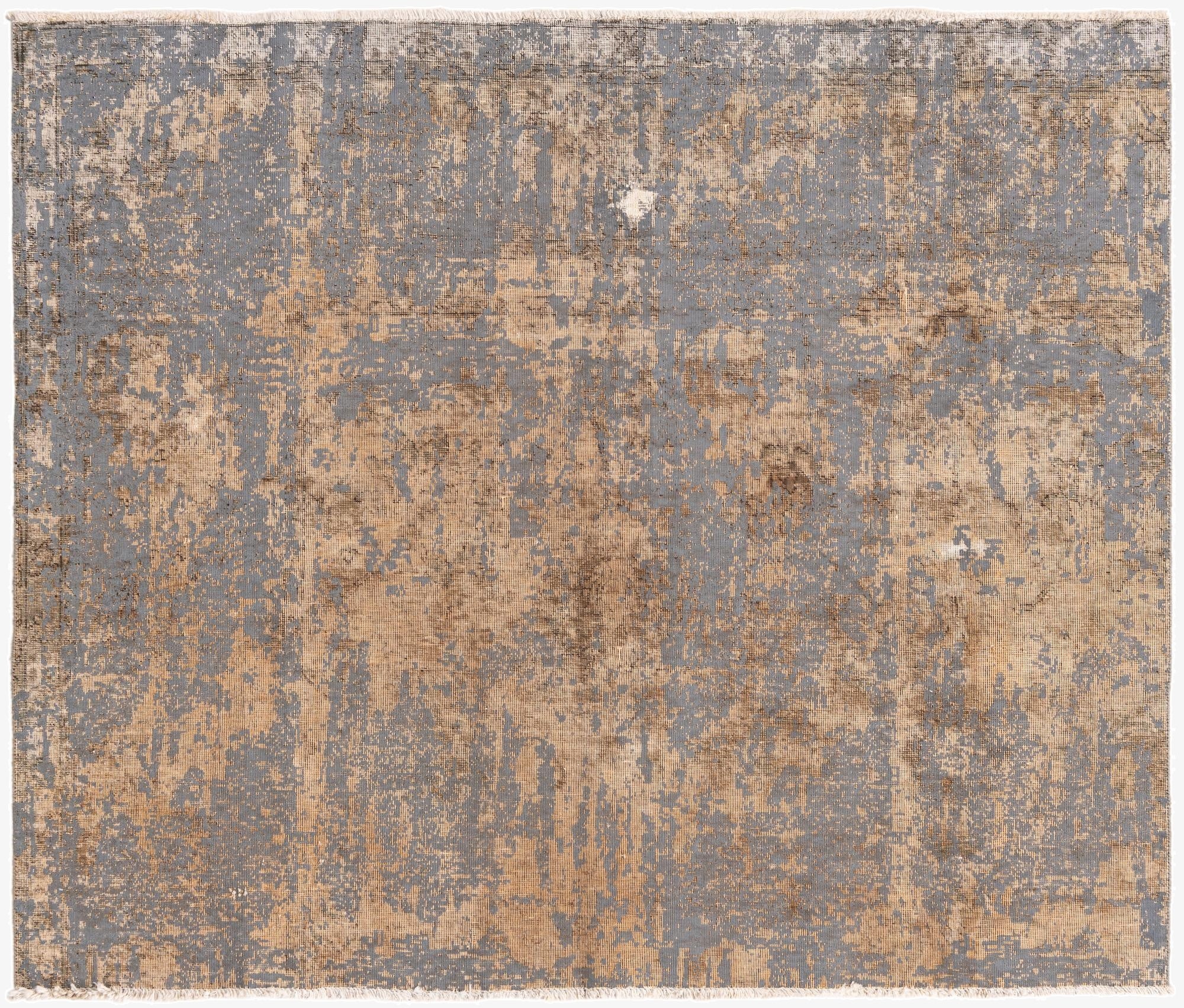 4' 10 x 5' 8  Hand Knotted Ultra Vintage Persian Wool Square Rug