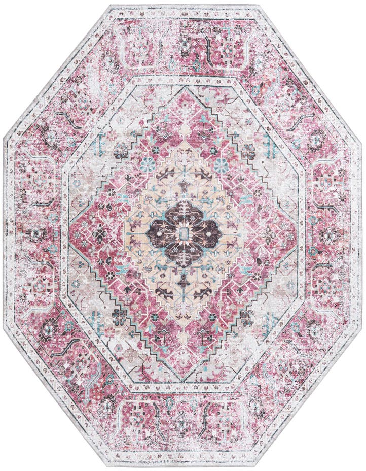  7' 10 x 7' 10  Washable Yara Octagon Rug
