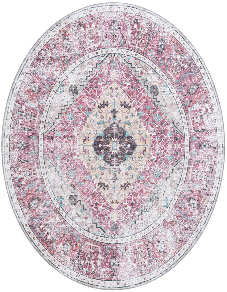 Detail image of 7' 10 x 7' 10 Washable Yara Round Rug