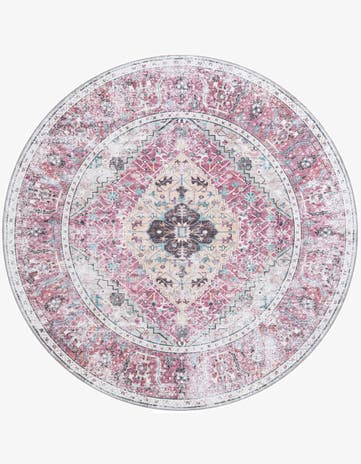 7' 10 x 7' 10 Washable Yara Round Rug