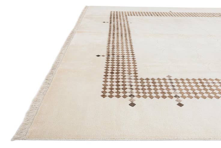 Detail image of 7' 10 x 9' 10 Hand Knotted Darya Wool Rug