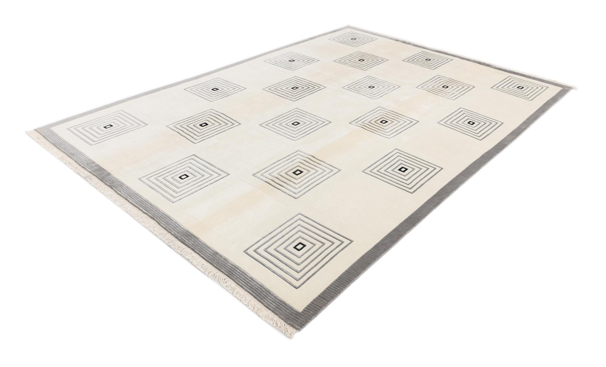 6' 7 x 9' 8 Hand Knotted Darya Wool Rug