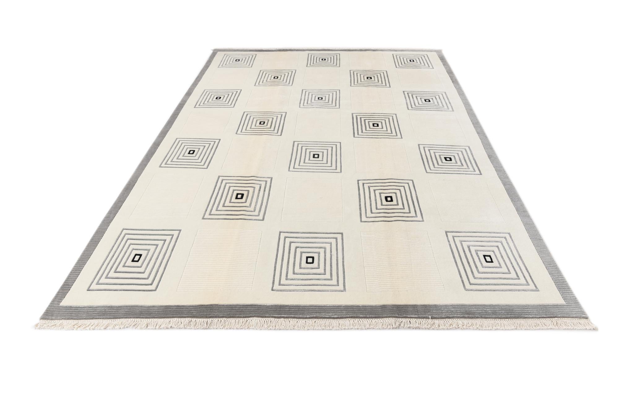 6' 7 x 9' 8 Hand Knotted Darya Wool Rug