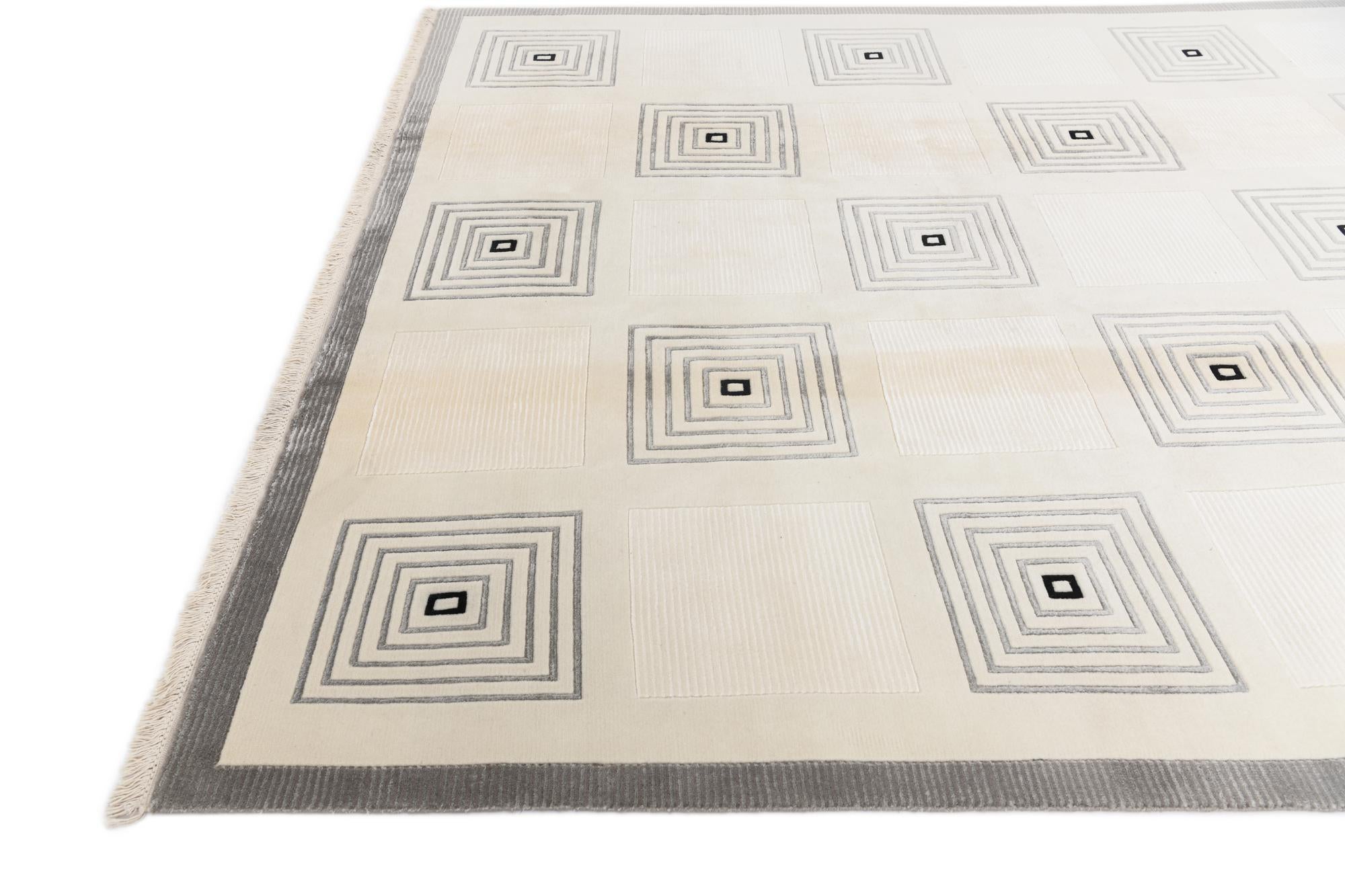 6' 7 x 9' 8 Hand Knotted Darya Wool Rug