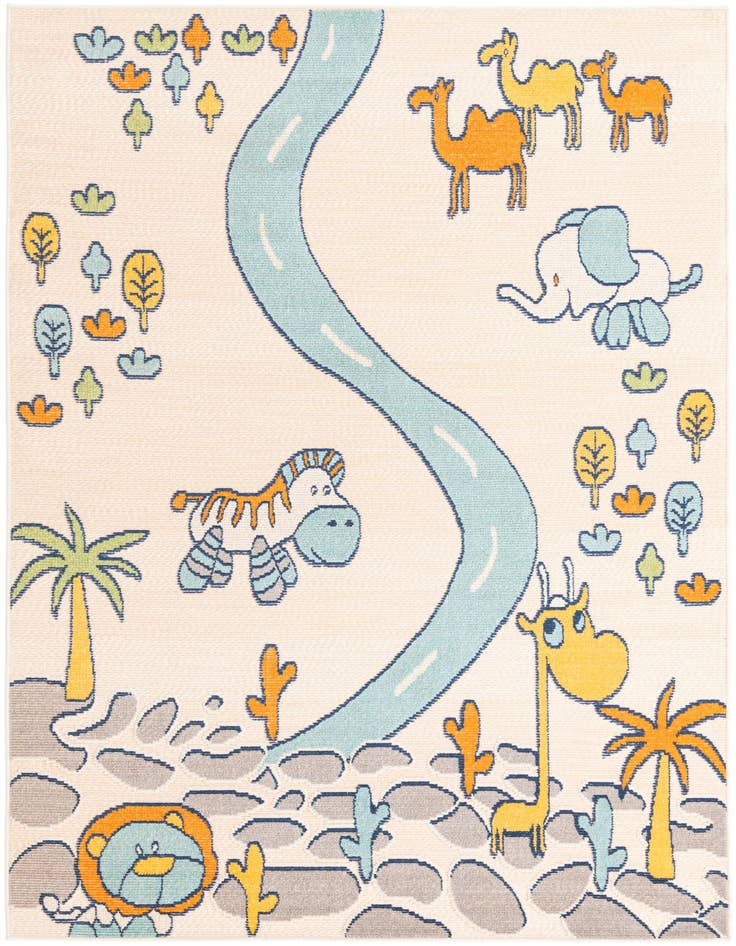 Detail image of 5' 3 x 7' 7 Easy-Clean Indoor / Outdoor Rug
