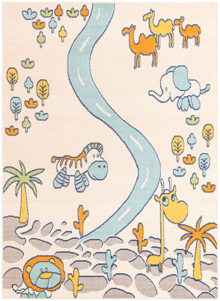 5' 3 x 7' 7 Easy-Clean Indoor / Outdoor Rug